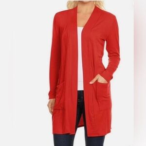 Isaac Mizrahi Red Women's Cardigan